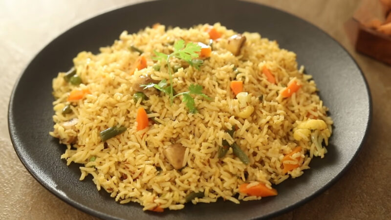 Brown Rice Dish in Plate