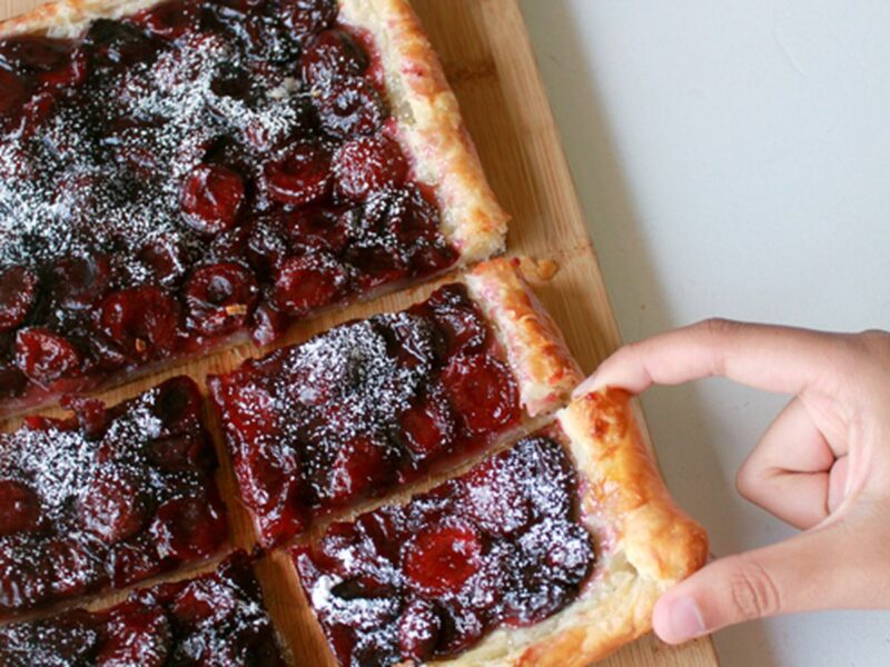 Cherry Tarts With Puff Pastry
