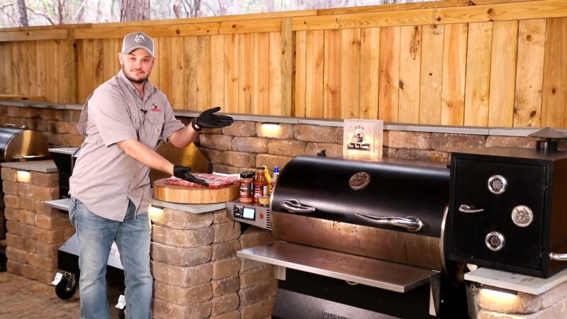 Johnny Trigg Method for smoking pecan and cherry pork spareribs