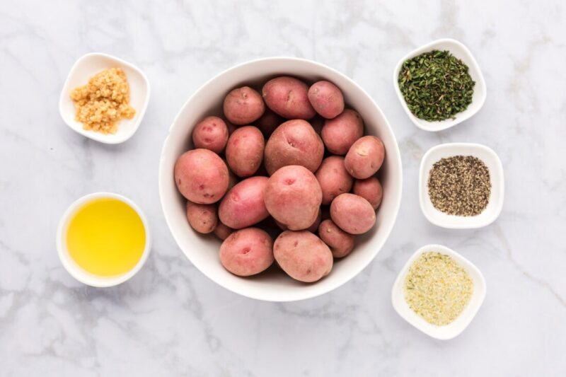 Seasoning the Potatoes for Grilling