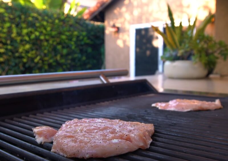 Smoked Boneless Traeger Chicken Breast grilling