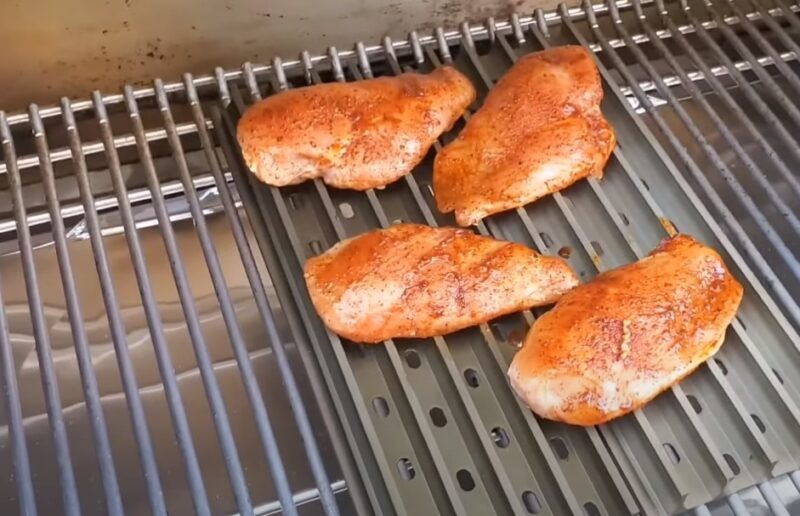 Smoked Boneless Traeger Chicken Breast rest