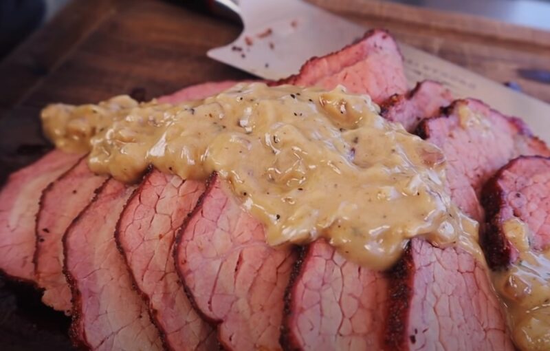 Smoked Bottom Round Roast butter