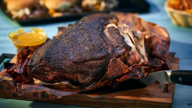 finished pork butt on dinning table